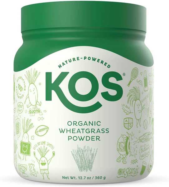 KOS Organic Chlorophyll Rich Premium Wheatgrass Juice Powder