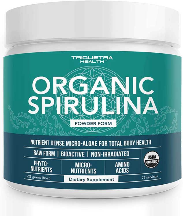 Triquetra Health OCIA Vegan Farming Process Spirulina Powder
