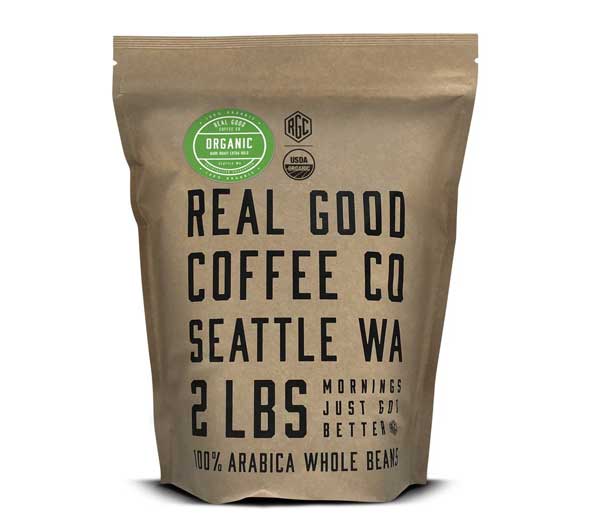 Real Good Coffee Organic Dark Roast Coffee Beans