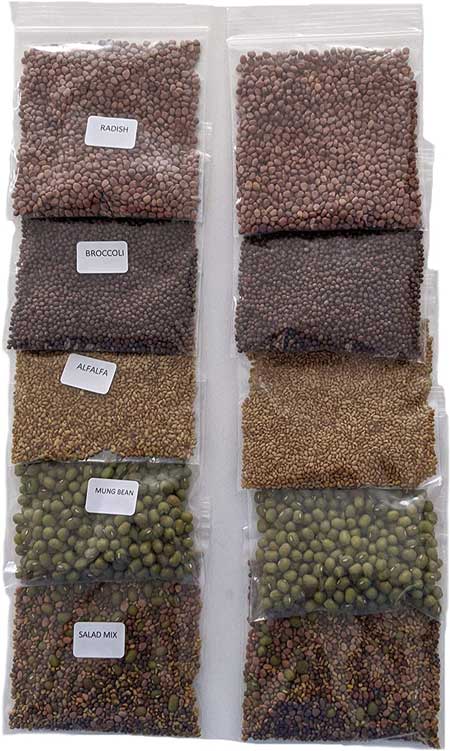 NATURAL ROOTS Variety Pack Sprouting Seeds for Microgreens
